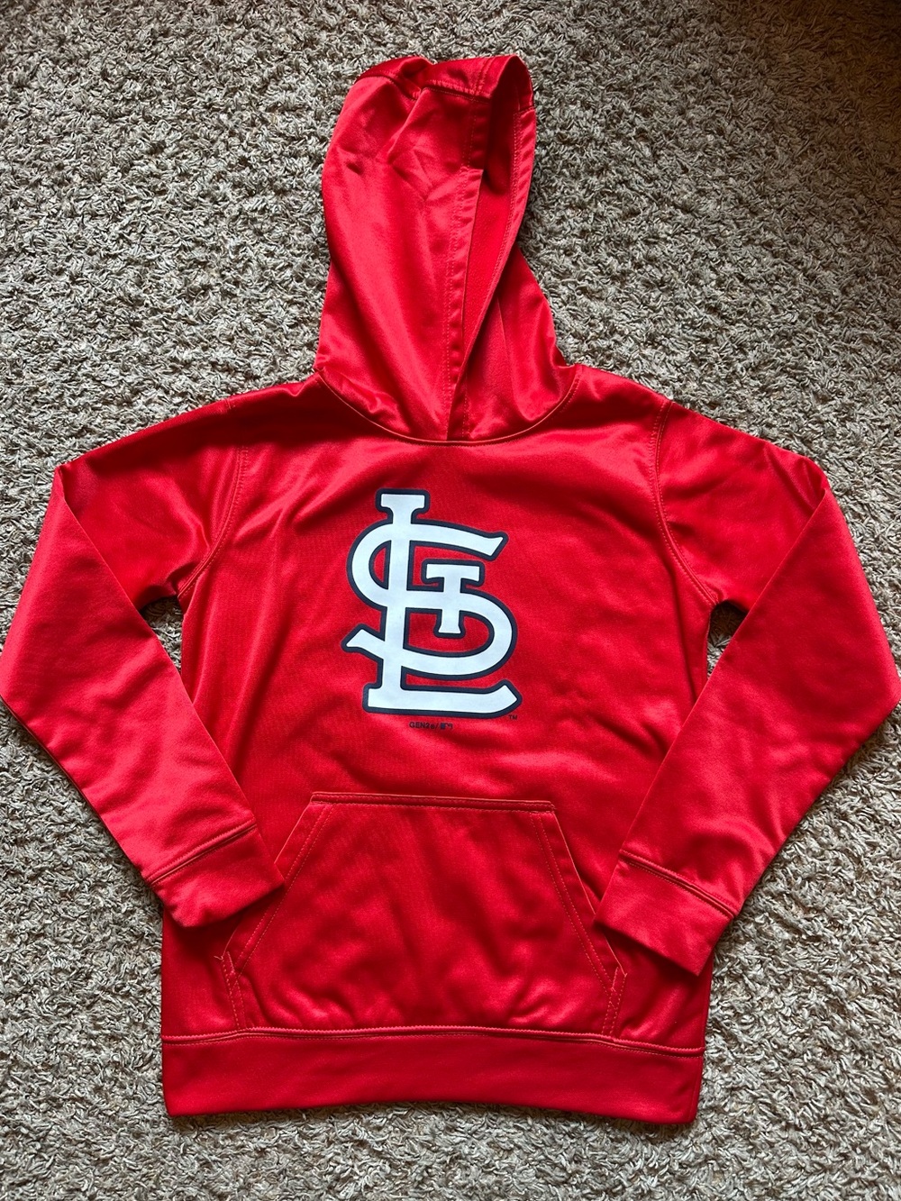 Boy’s Gen2 St. Louis Cardinals Hoodie; Shiny Red; Size M (10/12)